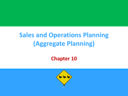 Operations and Supply Chain Strategies