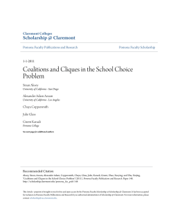 Coalitions and Cliques in the School Choice Problem
