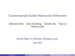 Counterexample-Guided Abstraction Refinement