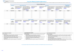 Curriculum Mapping Template: Mathematics 8