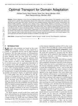 Optimal Transport for Domain Adaptation