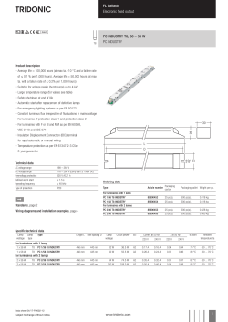 FL ballasts Electronic fixed output PC INDUSTRY T8, 36