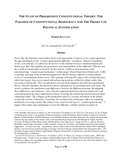 the state of progressive constitutional theory: the paradox of