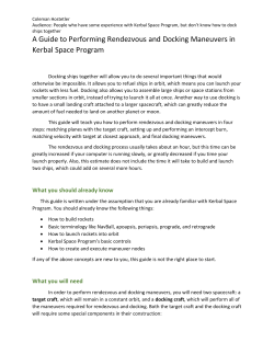 Instruction Set &ndash; Orbital Rendezvous and Docking Maneuvers