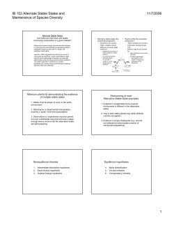 Alternate Stable States