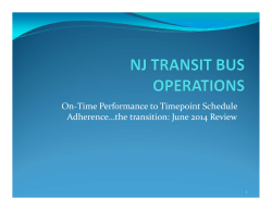 On-Time Performance to Timepoint Schedule