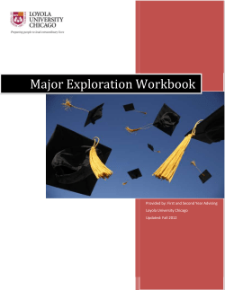 Major Exploration Workbook - Loyola University Chicago
