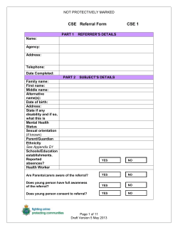 Appendix D CSE Referral Form CSE 1