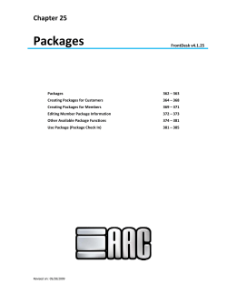 Packages - Affiliated Acceptance Corporation