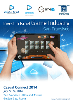 Invest in Israel Game Industry San Fransisco