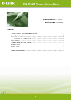 DWL-7700AP FW Release Notes - D-Link