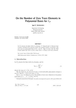 On the Number of Zero Trace Elements in Polynomial Bases for F2n
