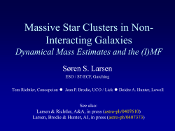 Massive Star Clusters in Non