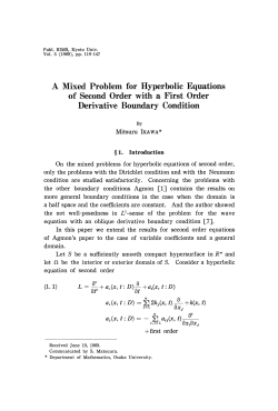 A Mixed Problem for Hyperbolic Equations of Second Order with a