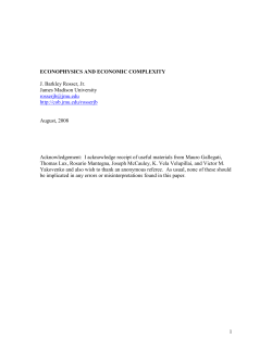 econophysics and economic complexity
