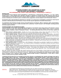 acknowledgment and assumption of risks and release and