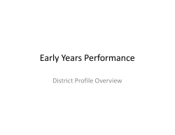 Early Years District Profile Summaries 2016