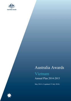 Australia Awards Vietnam&mdash;Annual Plan 2014-2015