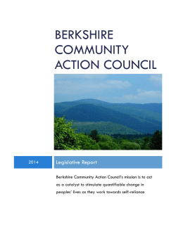 2014 Legislative Report - Berkshire Community Action Council