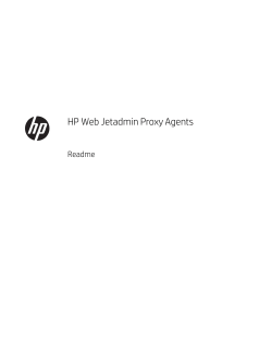 HP Web Jetadmin Proxy Agents Readme