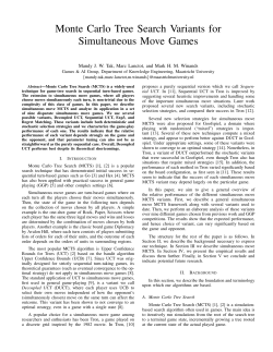 Monte Carlo Tree Search Variants for Simultaneous