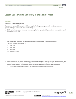 Algebra II Module 4, Topic C, Lesson 18: Student