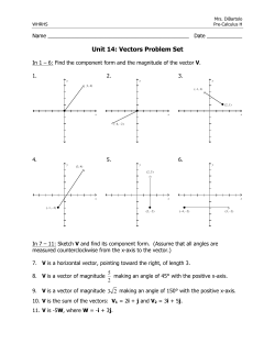 Unit 14: Vectors Problem Set