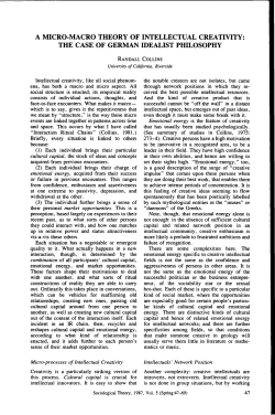 a micro-macro theory of intellectual creativity: the case of