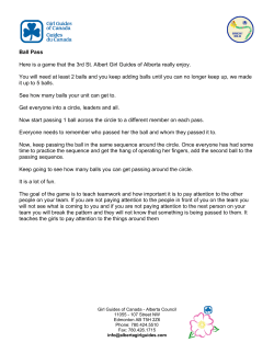 Ball Pass - Girl Guides of Canada.
