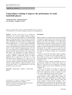 Using balance training to improve the performance of youth