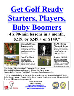 Get Golf Ready Starters, Players, Baby Boomers
