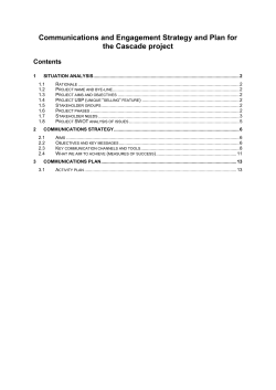 Communications and Engagement Strategy and Plan