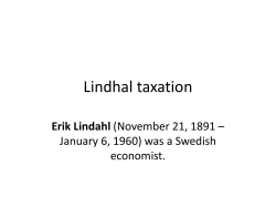 Lindhal taxation