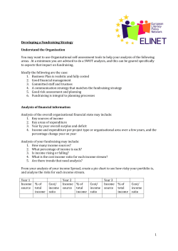 1 Developing a Fundraising Strategy Understand the Organisation