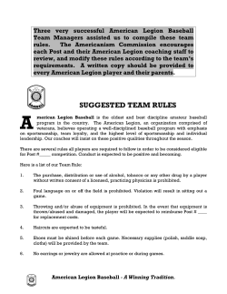 team rules - American Legion