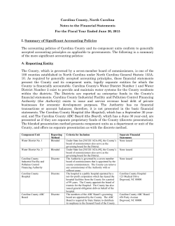 Carolina County Notes - North Carolina State Treasurer