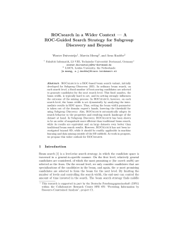 ROCsearch in a Wider Context — A ROC