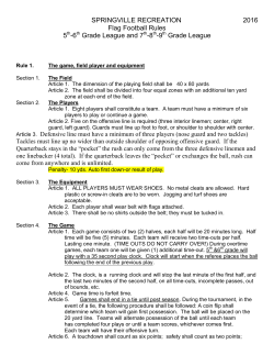Flag Football Rules for 5th-6th / 7th-8th