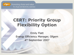 CERT: Priority Group Flexibility Mechanism