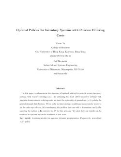 Optimal Policies for Inventory Systems with Concave Ordering Costs