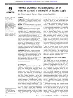 Potential advantages and disadvantages of an endgame strategy: a