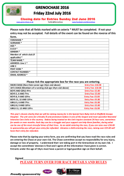 Please note that all fields marked with an asterix