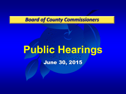 Public Hearing Lake Reams Neighborhood Substantial Change