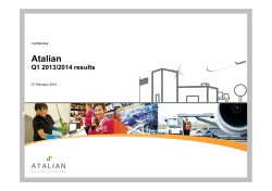 ATALIAN Q1 2014 Results presentation