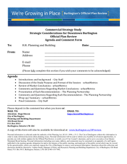 Commercial Strategy Study Strategic Considerations for Downtown