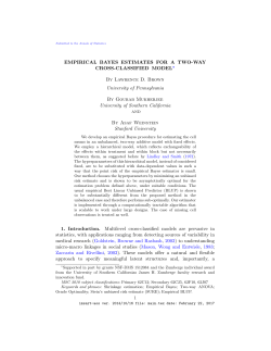 Empirical Bayes Estimates for a Two-Way Cross