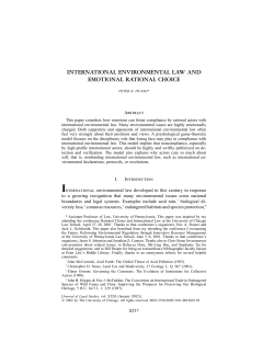 international environmental law and emotional rational choice
