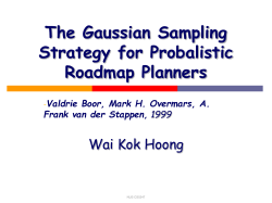The Gaussian Sampling Strategy for PRMs
