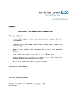 sample permission form - Video Interaction Guidance