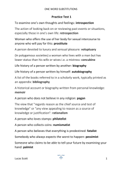 One Word Substitutions